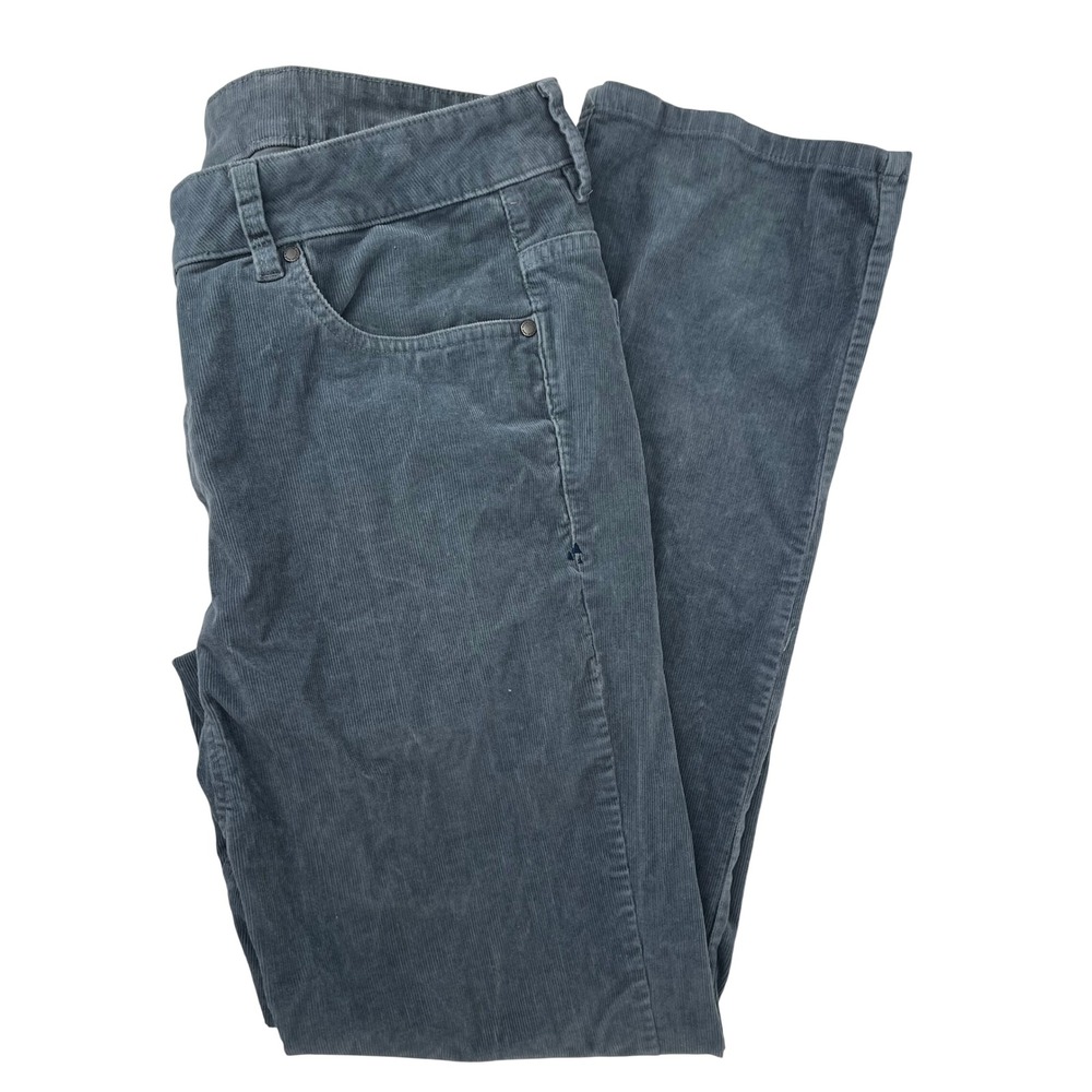 Stio Mens 36R Corduroy Pants Blue Gray Slate Fine Wale Straight Leg 5-Pocket